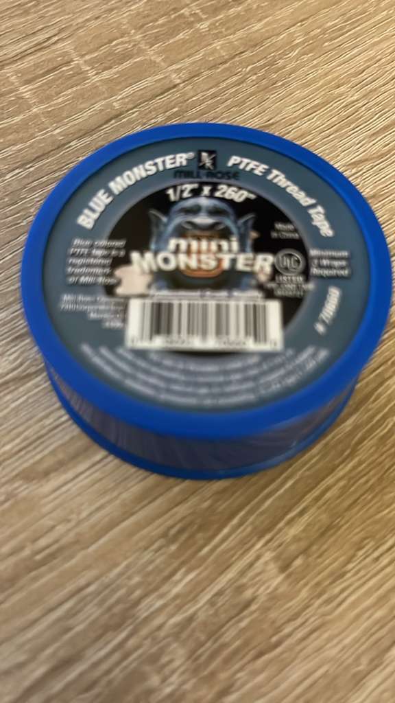 Millrose Monster Roll PTFE Thread Seal Tape – 1/2” x 260” (Blue)