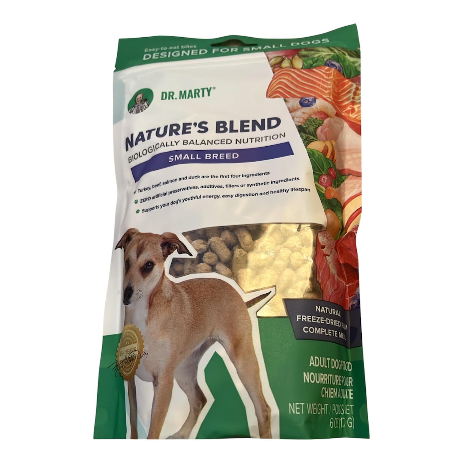 Dr. Marty Nature’s Blend Freeze-Dried Raw Dog Food for Small Breeds – 6 oz Premium High-Protein Formula