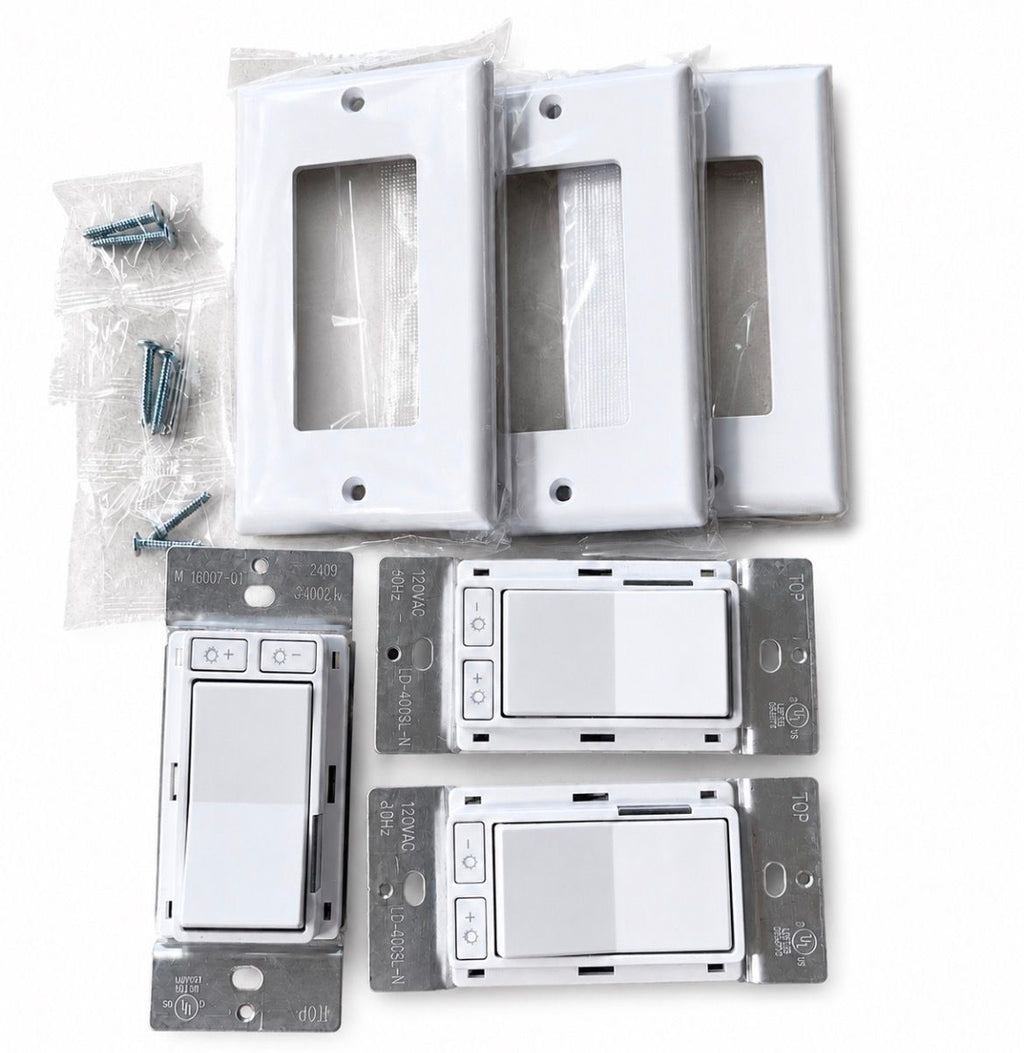 3-Pack LED Dimmer Light Switches – Adjustable 3-Way Wall Switch Set