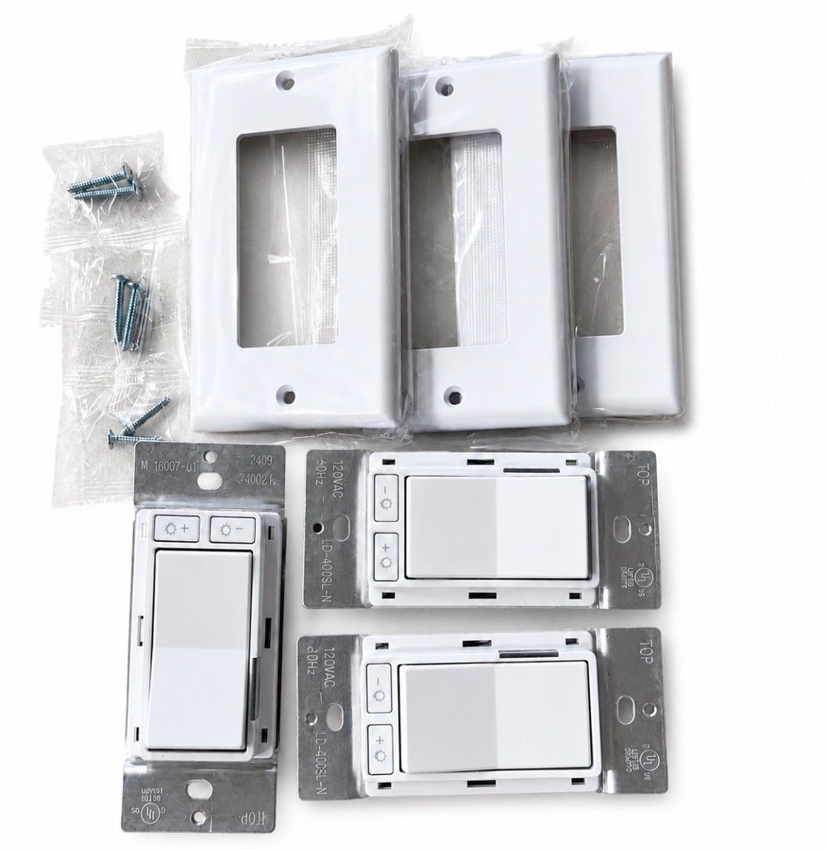 3-Pack LED Dimmer Light Switches – Adjustable 3-Way Wall Switch Set