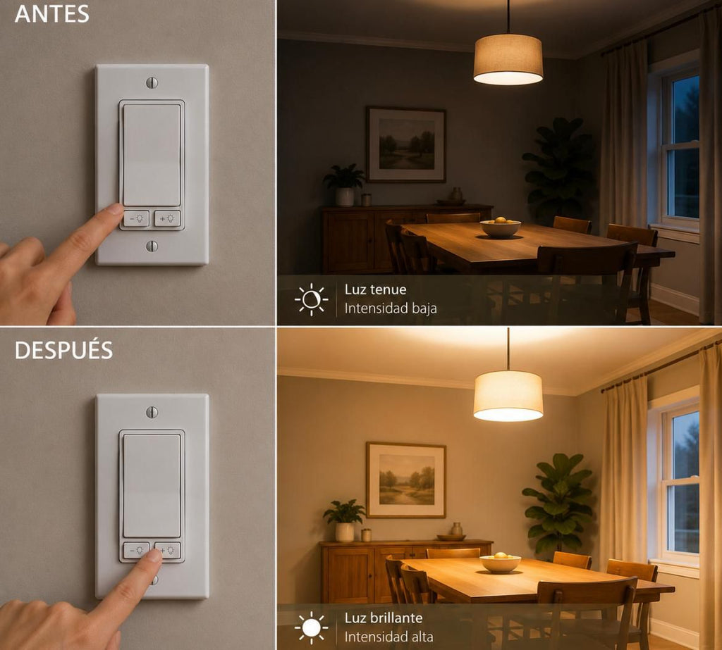 3-Pack LED Dimmer Light Switches – Adjustable 3-Way Wall Switch Set