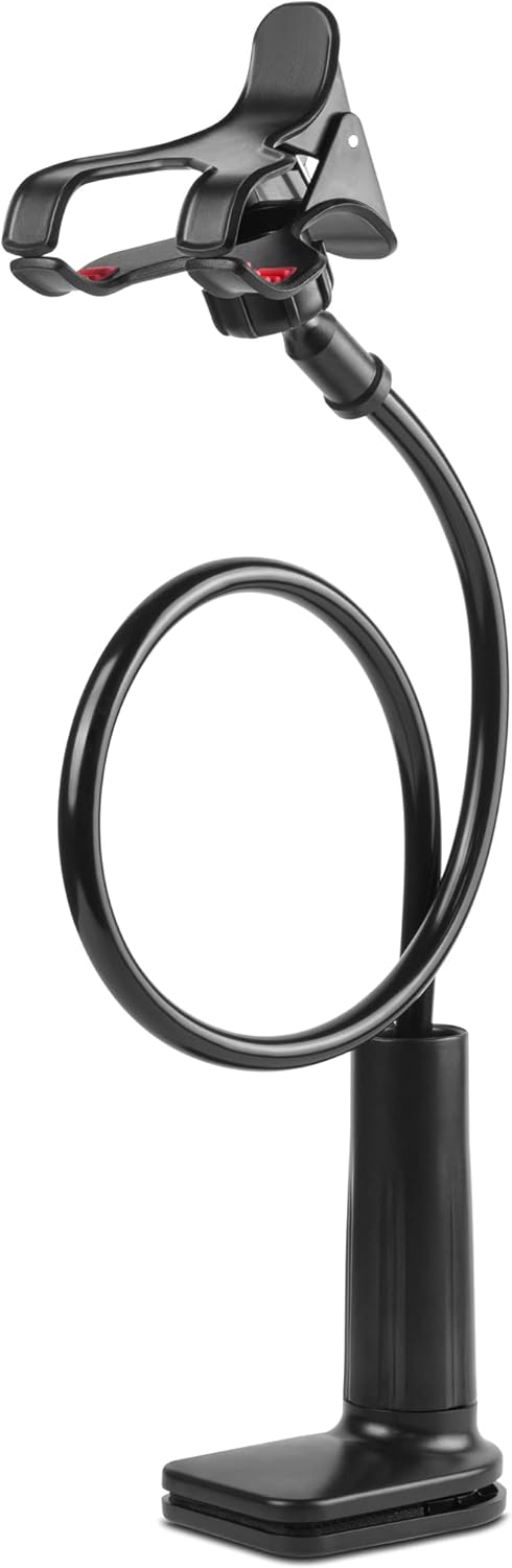 Lazy Long Arm Phone Holder – Gooseneck Flexible Clip Mount for Smartphones