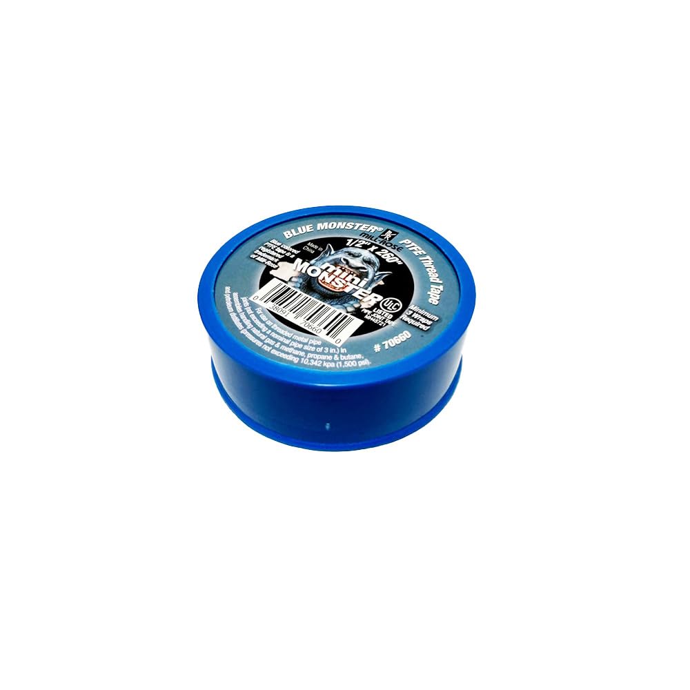 Millrose Monster Roll PTFE Thread Seal Tape – 1/2” x 260” (Blue)