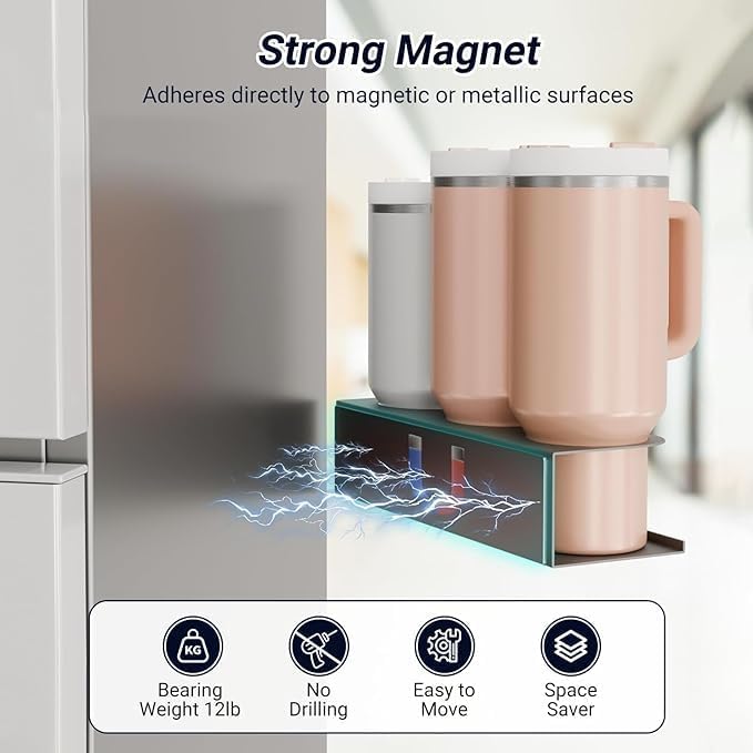 Tumbler Organizer for Countertop Stackable Cup Holder for 30oz & 40oz Tumblers 2 PCS Durable Storage Solution