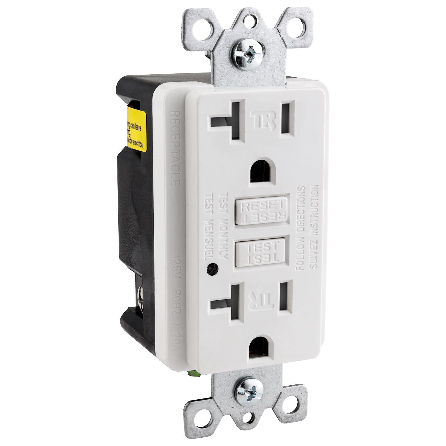 2 Pack 20A GFCI Outlet – Self-Test Tamper Resistant Electrical Receptacle (NEMA 5-20R)