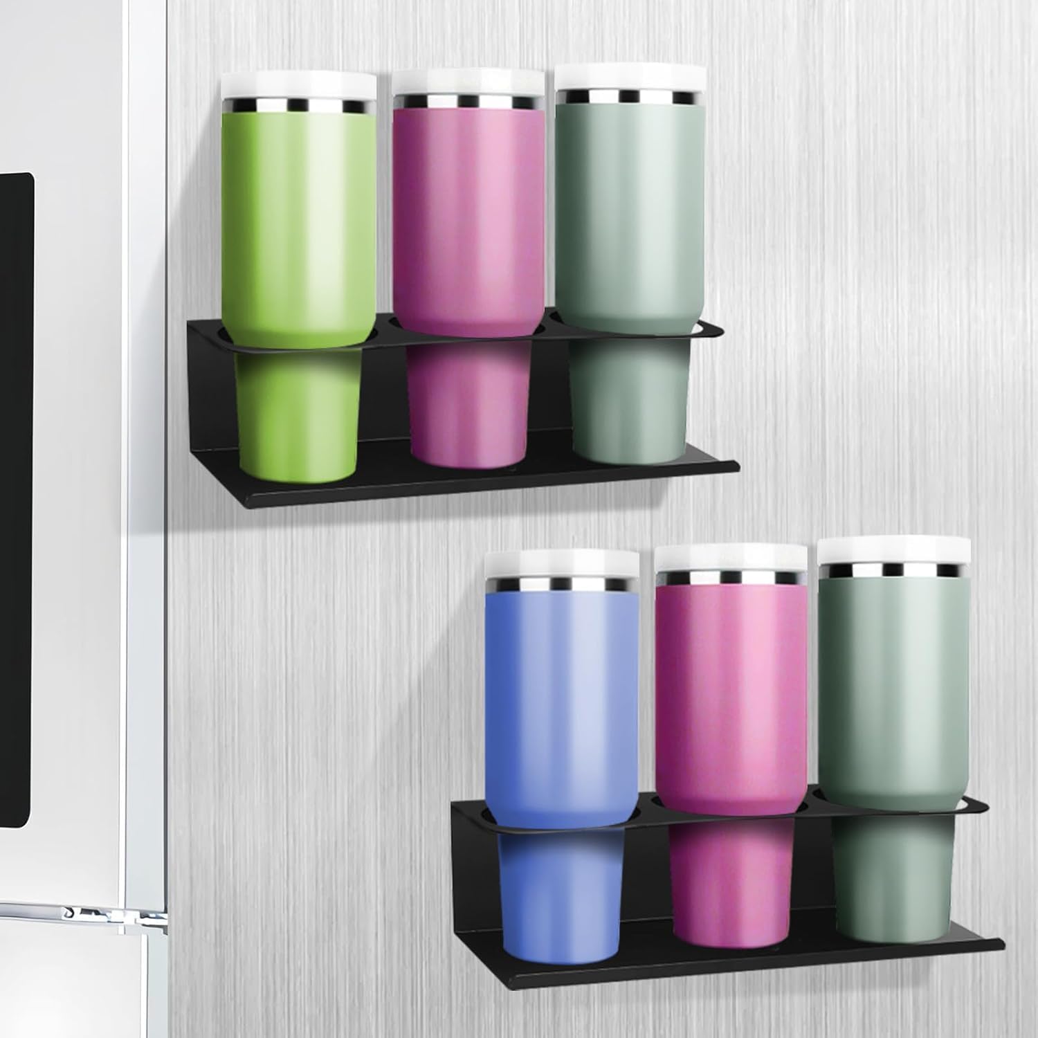 Tumbler Organizer for Countertop Stackable Cup Holder for 30oz & 40oz Tumblers 2 PCS Durable Storage Solution