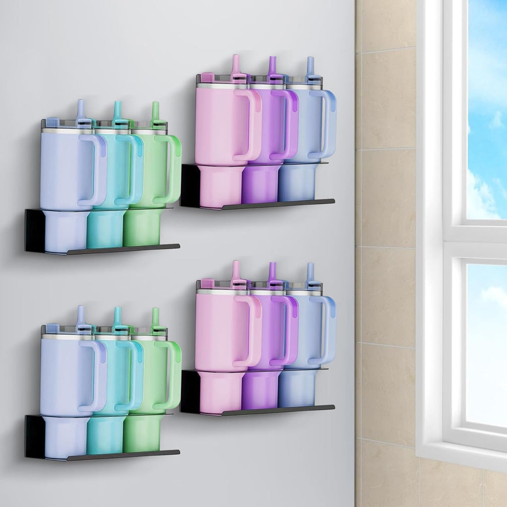 Tumbler Organizer for Countertop Stackable Cup Holder for 30oz & 40oz Tumblers 2 PCS Durable Storage Solution