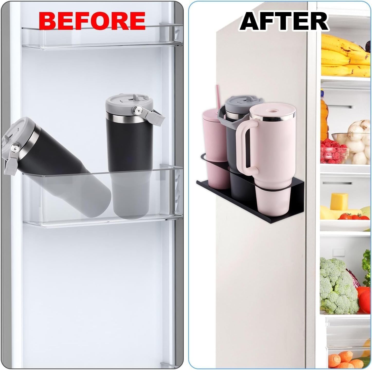 Tumbler Organizer for Countertop Stackable Cup Holder for 30oz & 40oz Tumblers 2 PCS Durable Storage Solution