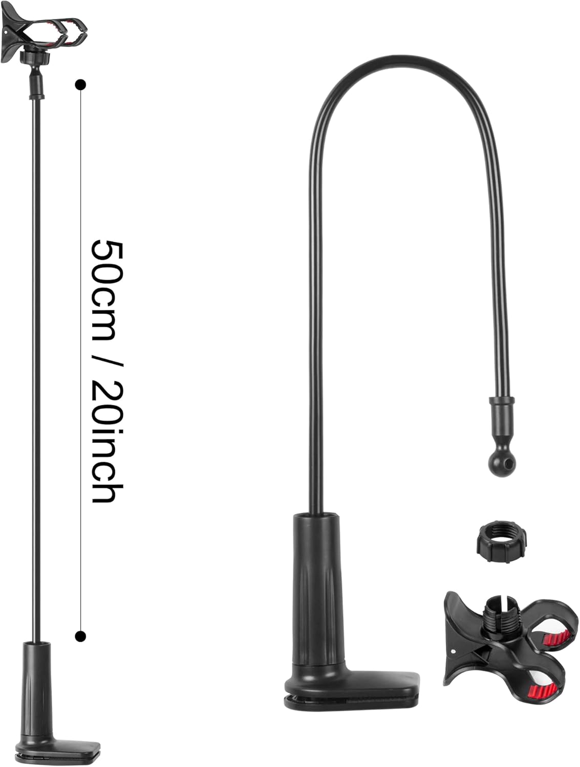 Lazy Long Arm Phone Holder – Gooseneck Flexible Clip Mount for Smartphones