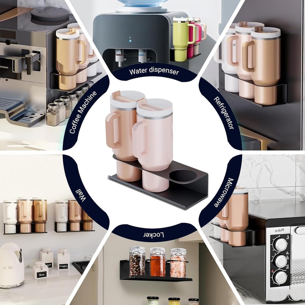 Tumbler Organizer for Countertop Stackable Cup Holder for 30oz & 40oz Tumblers 2 PCS Durable Storage Solution