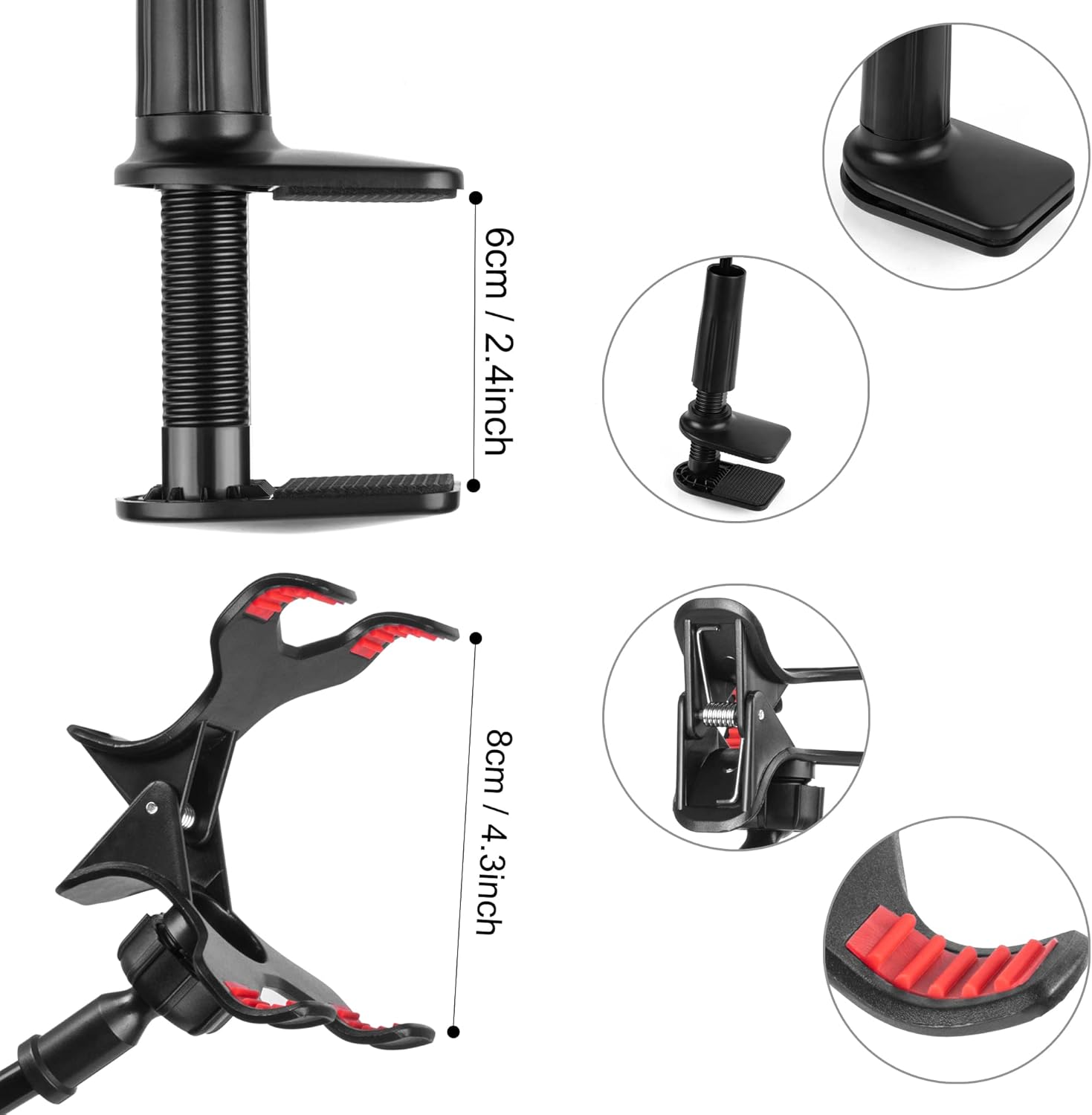 Lazy Long Arm Phone Holder – Gooseneck Flexible Clip Mount for Smartphones