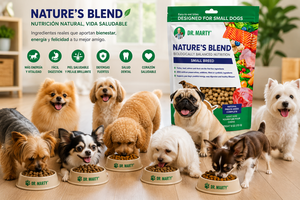 Dr. Marty Nature’s Blend Freeze-Dried Raw Dog Food for Small Breeds – 6 oz Premium High-Protein Formula