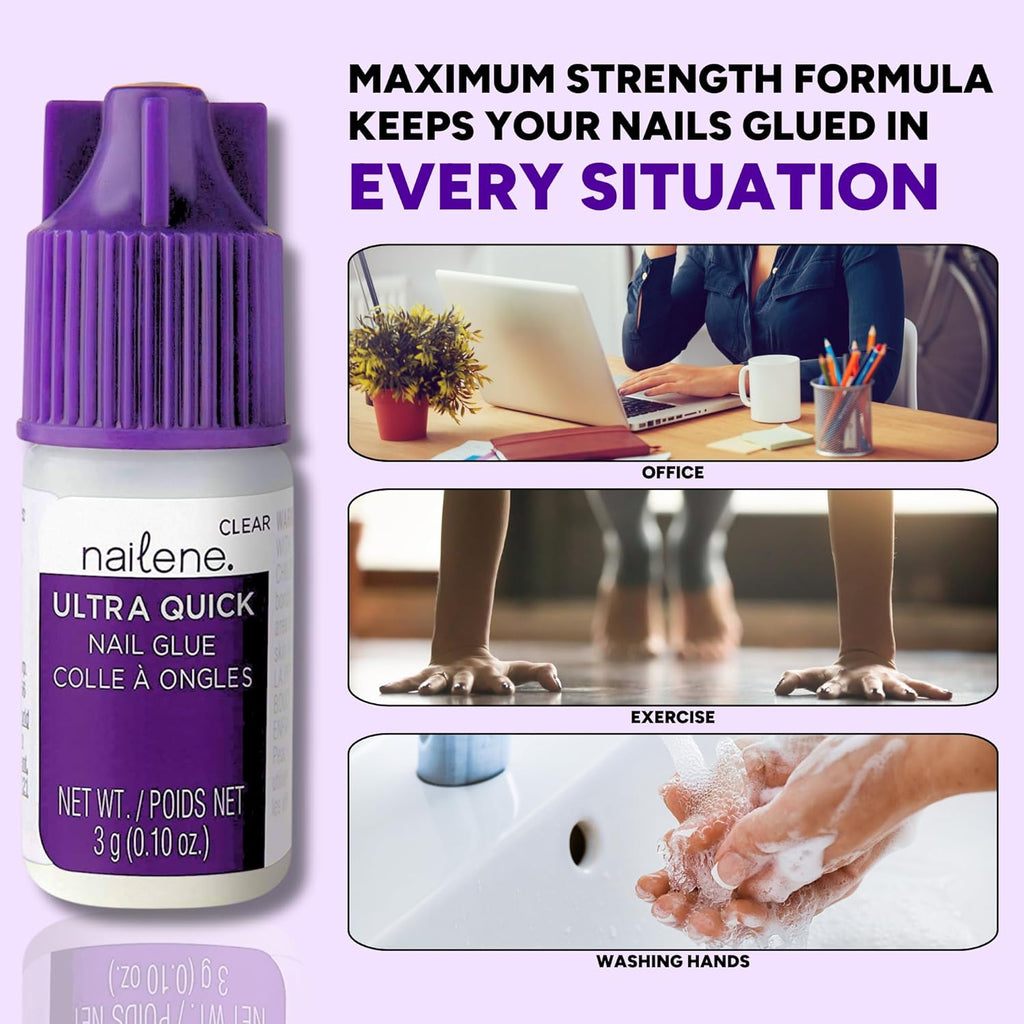 Nailene Ultra Quick Nail Glue – 0.10 oz (1-Pack)