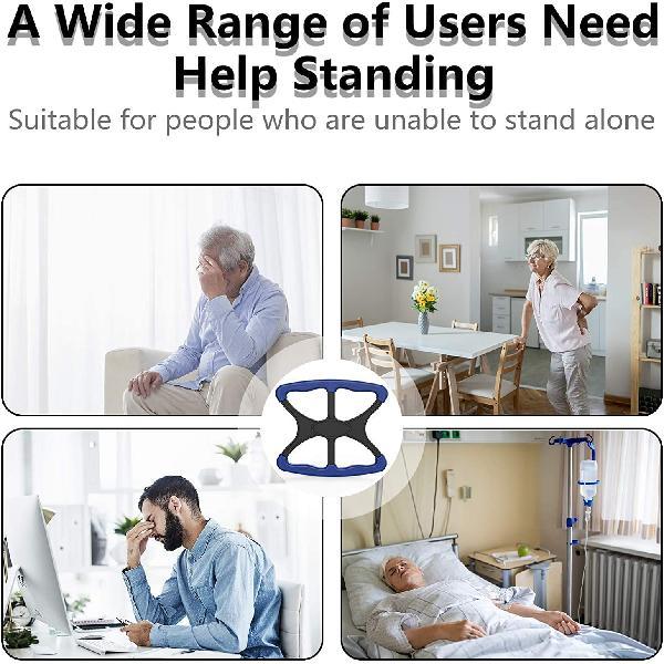 Clobeau Lift Assist Device for Elderly Disabled Patient Standing Aid Lift Standing Portable Lifts Aid for Handicapped, Blue with Rubber Grip Handicap Bar Lifting to Transfer Elderly Senior Bariatric
