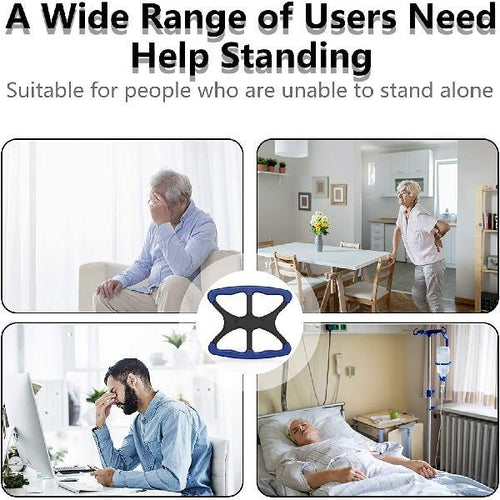 Clobeau Lift Assist Device for Elderly Disabled Patient Standing Aid Lift Standing Portable Lifts Aid for Handicapped, Blue with Rubber Grip Handicap Bar Lifting to Transfer Elderly Senior Bariatric